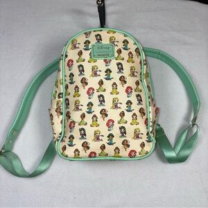 Disney x Loungefly Chibi Princess Mini Backpack Mint Green *READ DESCRIPTION